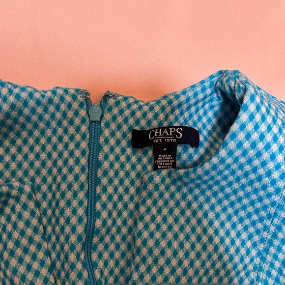 Chaps Teal and White dress - Picture 5 of 13